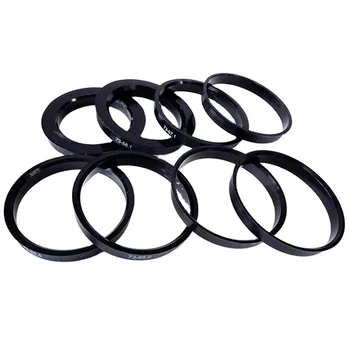 Set Hub Centric Ring 73mm OD to 67.1mm Hub ID Black Polycarbonate Wheel Centerbore Plastic R14
