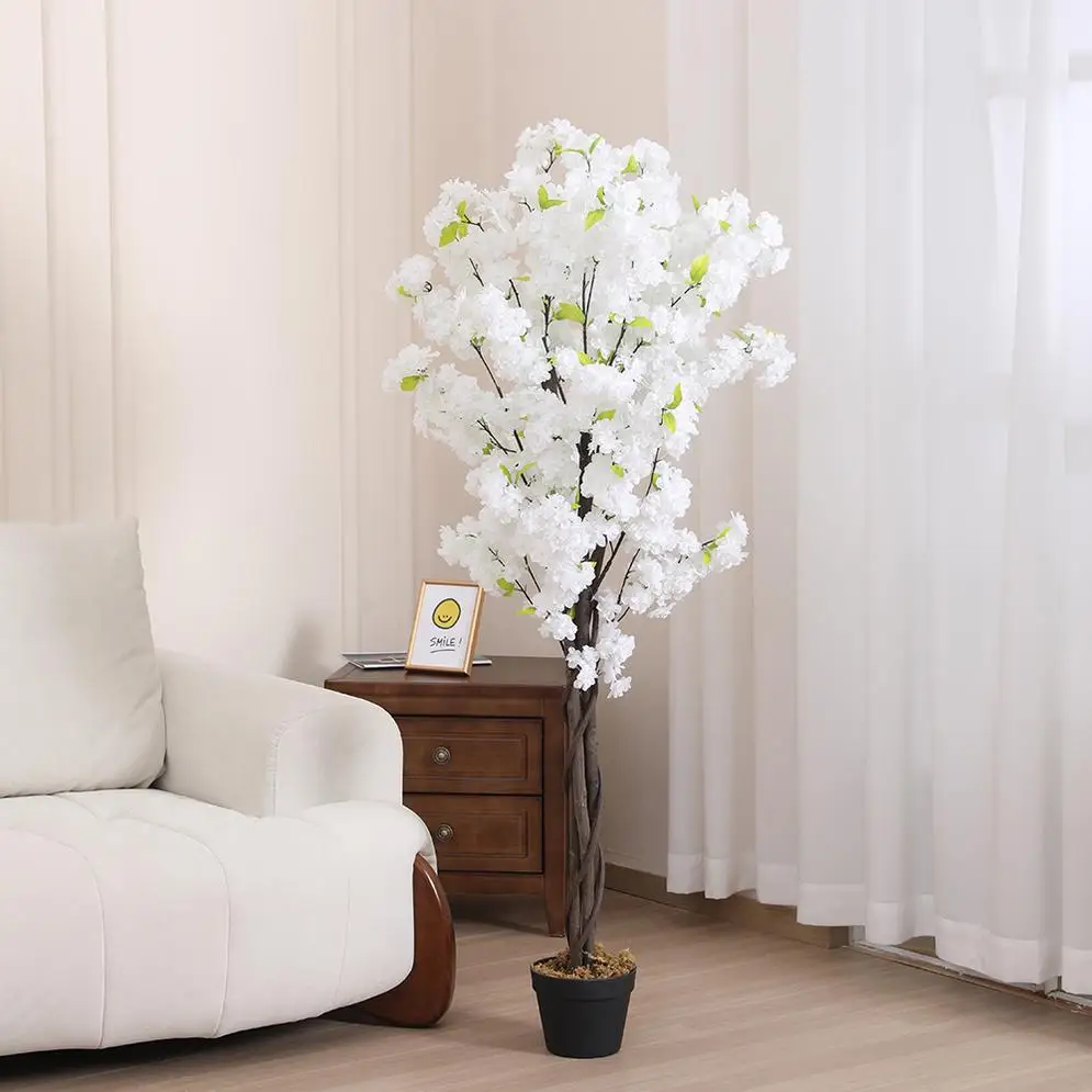 Artificial Trees Grass Flower Good Quality Rose New Fashion Hotel Green Popular With Vase Fake Plants Indoor