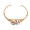 GB0206-16 Jade Opened Powder Purple Pearl Bracelet