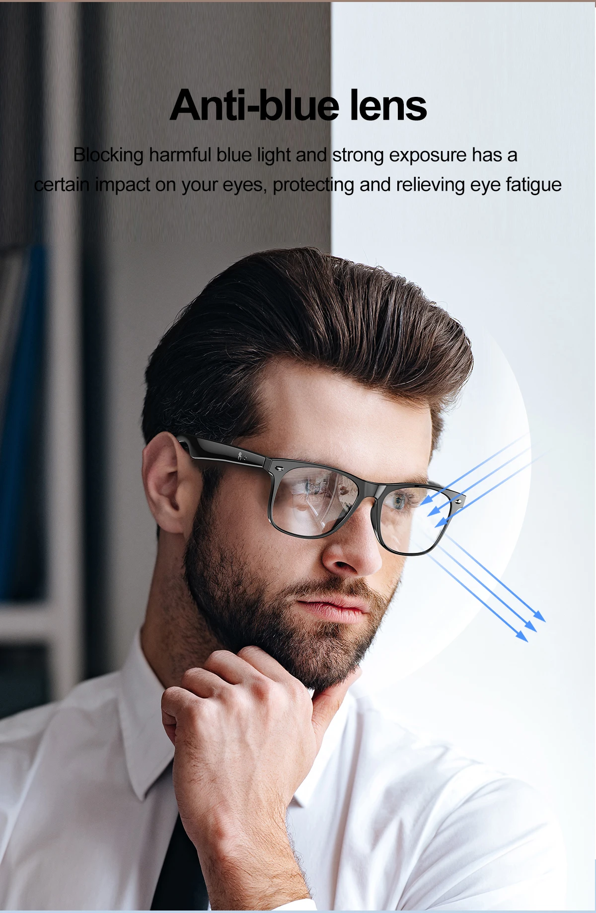 2026 W100 AI Fashion Smart Glasses AI Translation for Over 134 Languages Wireless BT Music Answer Calls Women Men Smart Glasses