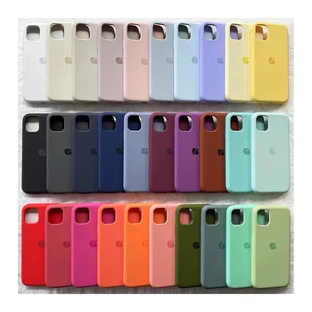 High Quality Original Soft Liquid Silicone Rubber For Apple Iphone 13 Pro Max Phone Case TPU Mobile Phone 12 Cover With Logo Bag