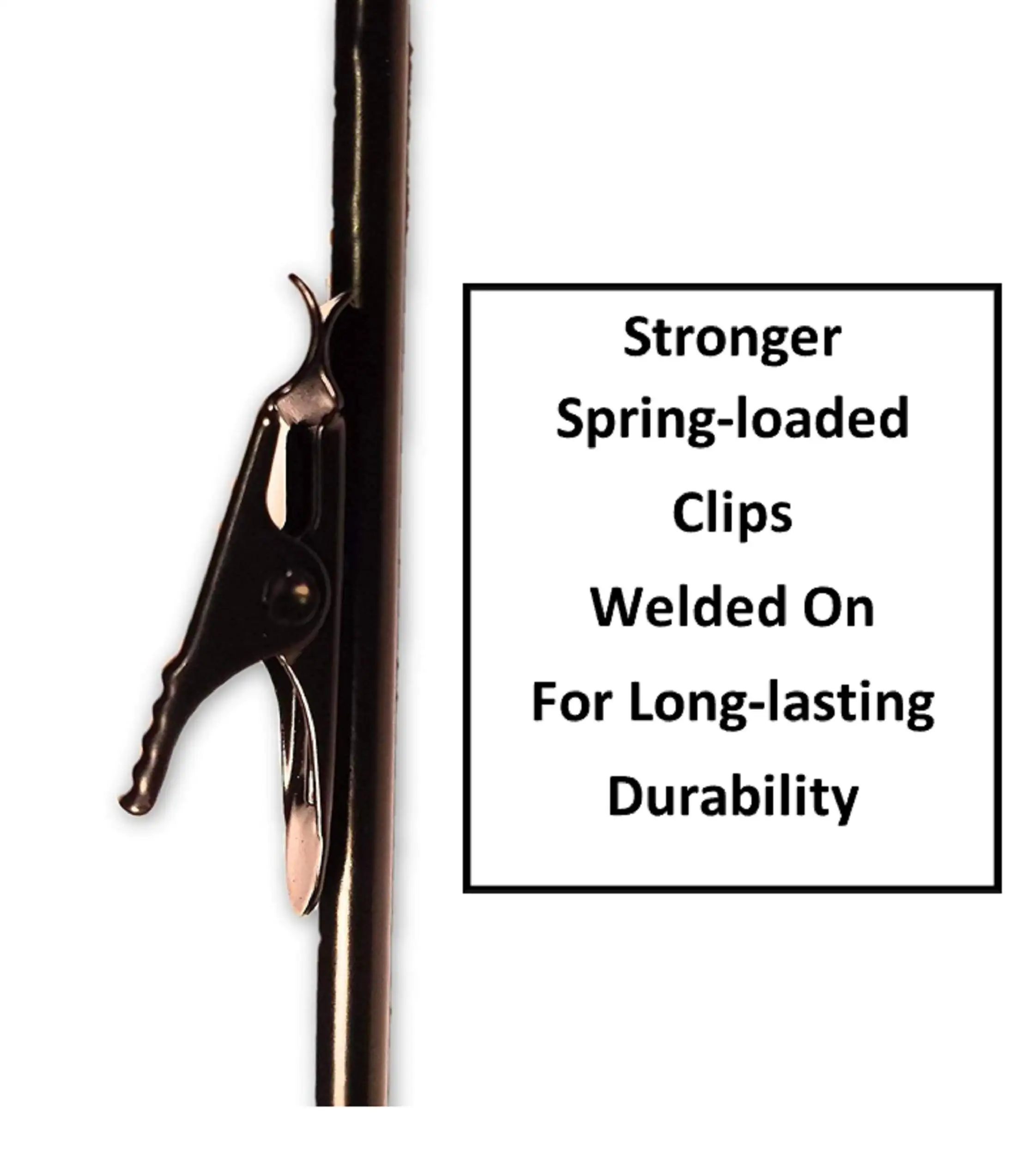 12 Station Hanging Merchandise Strips with Hooks 31 Inch Metal Display Clip Strips for Retail Display with Label Header