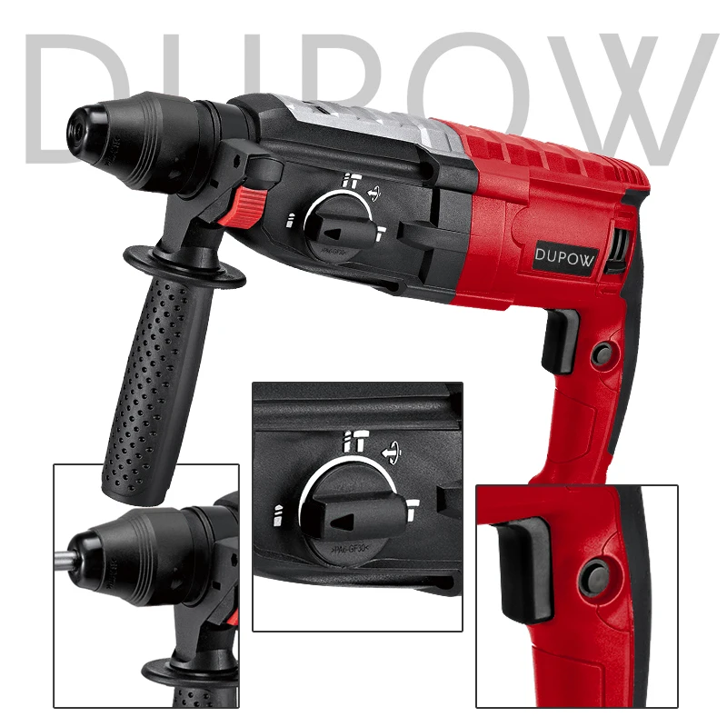 Промышленная бесщеточная Проводная электрическая дрель Sds Plus 28 мм 900 Вт