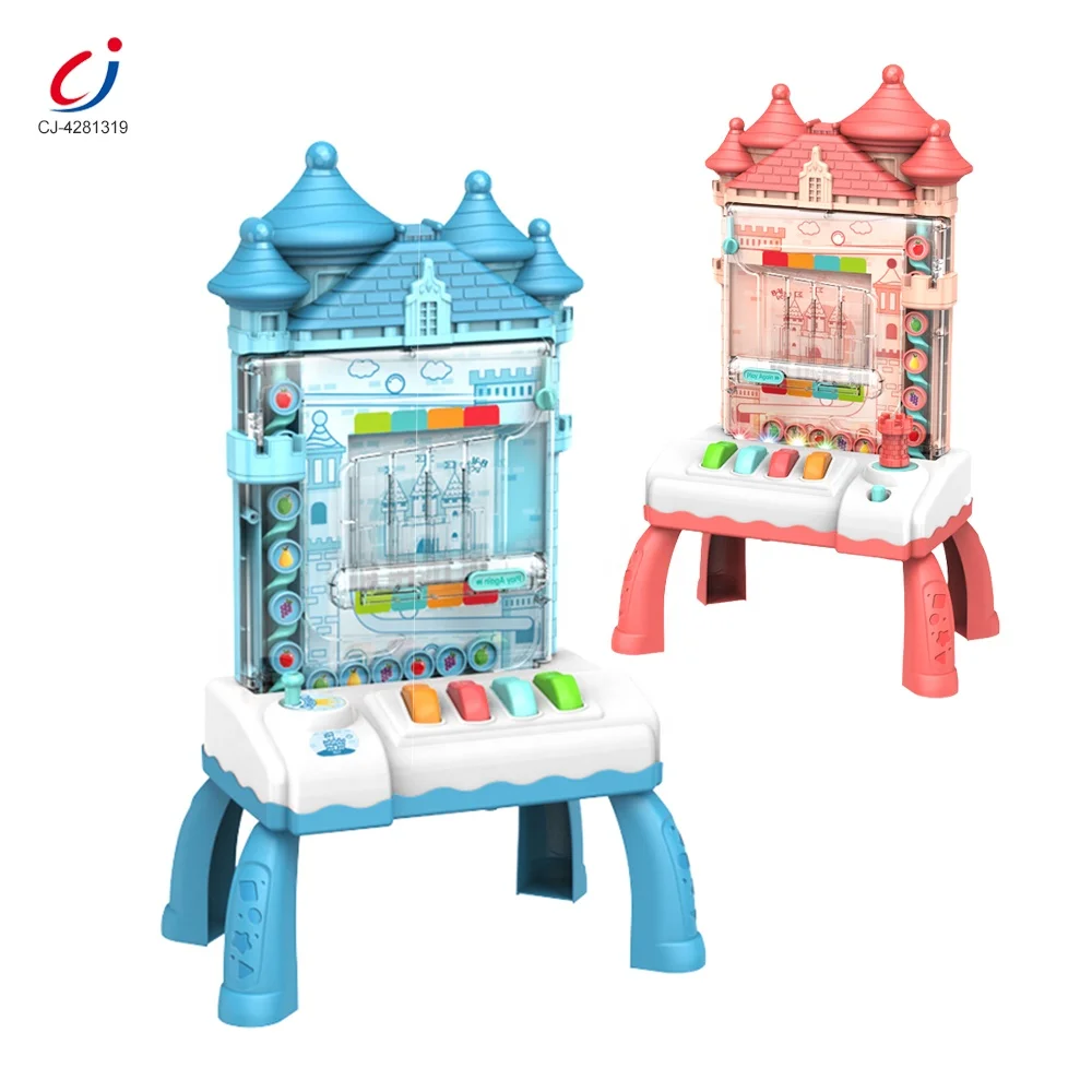 Chengji Board Games Early Educational Interaction Toys 3 in 1 Puzzle Castle Rolling Ball Game with Lighting Music