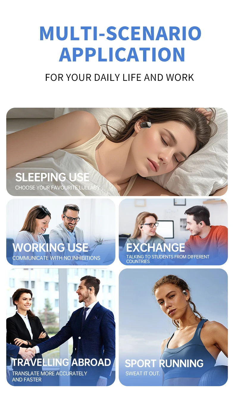 Chinese factory supplier supply  2025 Jm16 Wireless Earphones With Ai Translation 150 Languages Headset Smart Lcd Touch Screen Sport Earbuds For Office - Buy Wireless Earphones sport Earbuds Headset jm16 Earphone