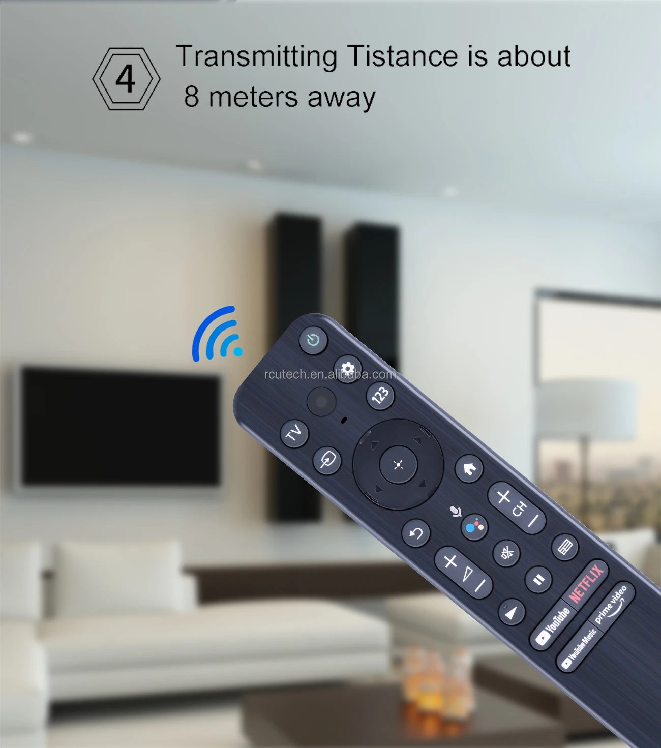 New Rmf-tx800p Voice Remote Control For Sony 4k Netflix Voice Tv A80k ...