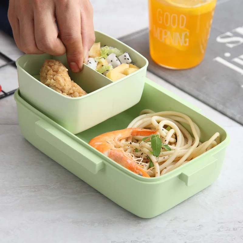 Wholesale airtight keep food hot plastic lunch box Durable On-the-Go Meal  sealed food container separable bento box for adults & kids From  m.