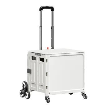 Grocery Shopping Trolley Portable Foldable PP Stair-Climbing Artifact Home Express Cargo Trailer for Food Transportation