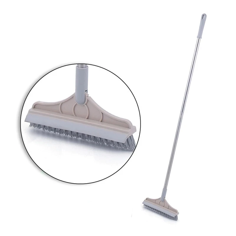 Floor Scrub Brush 3 In 1 Cleaning Brush Long Handle Removable Wiper Magic  Broom Brush Squeegee Tile Kitchen Cleaning Tools - AliExpress