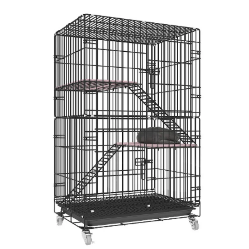 Top Quality Strong Durable Foldable Wire Metal Cat Cage With Wheels ...