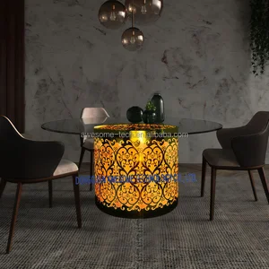 Home Kitchens Dining Room Furniture for Restaurant Event Bar Garden Remote Control Colorful Cylinder Shaped Tables