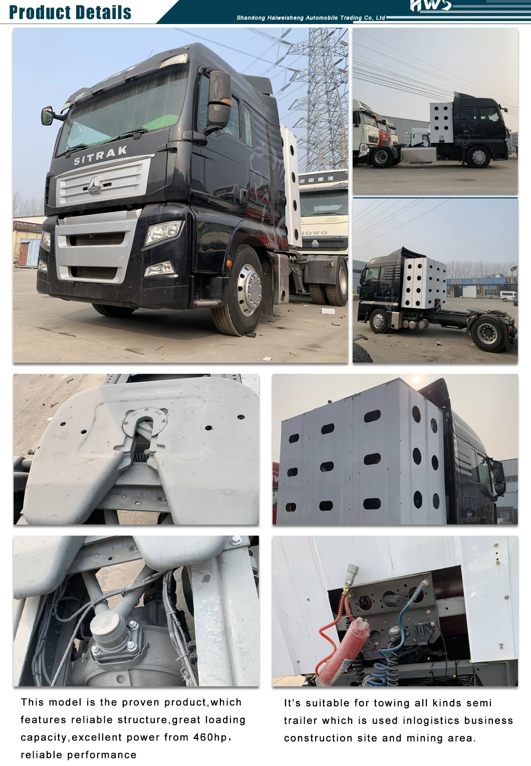 Sitrak Tractor Trucks Sitrak 4x2 4*2 Euro 5 Cng 30 Tons Heavy Truck ...