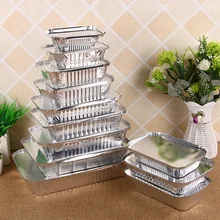 Kitchen Grade Silver Aluminum Foil Food Container for Baking Fresh-Keeping Refrigeration