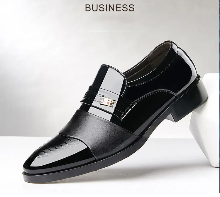 2022 Host Sale Men's Big Size Leather Dress Shoes Trendy Office Shoes