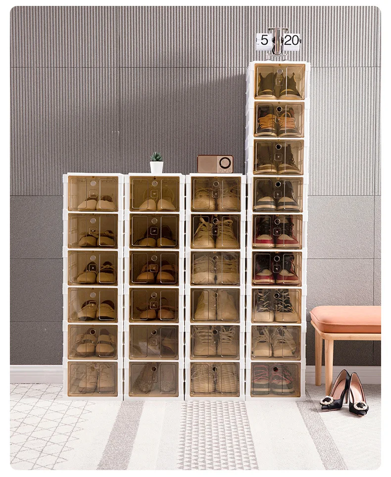 high-quality-stackable-shoe-case-storage-display-box-bedroom-plastic