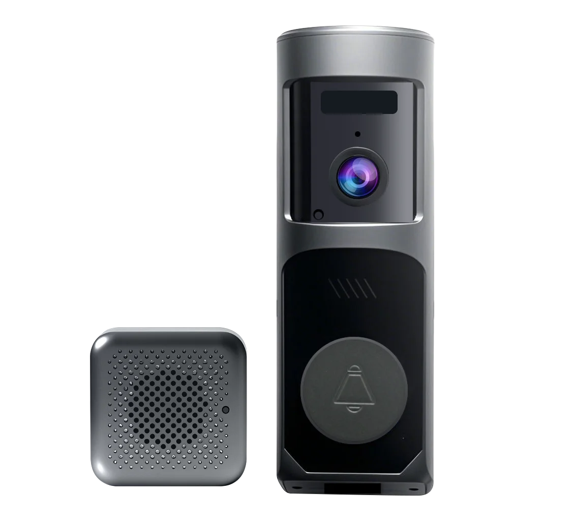 Smart WiFi Doorbell Camera with 360 Gimbal & Long-Lasting Battery - Wireless Security Monitor