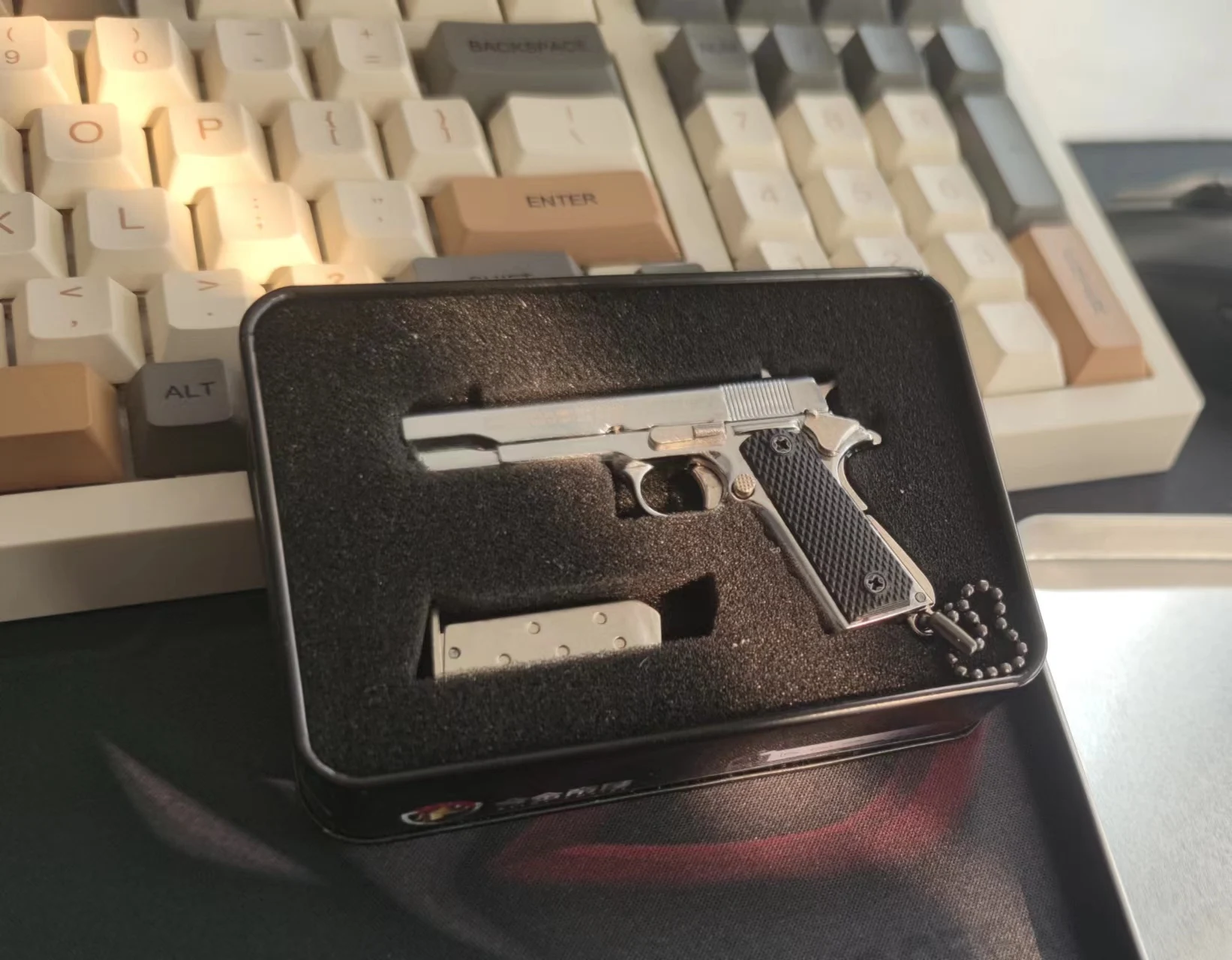 thumbnail image 2 of 1911 Pistol Keychain – Metal Gun Keyring – Limited Edition Gift For Men, Son, Husband 2 of 3