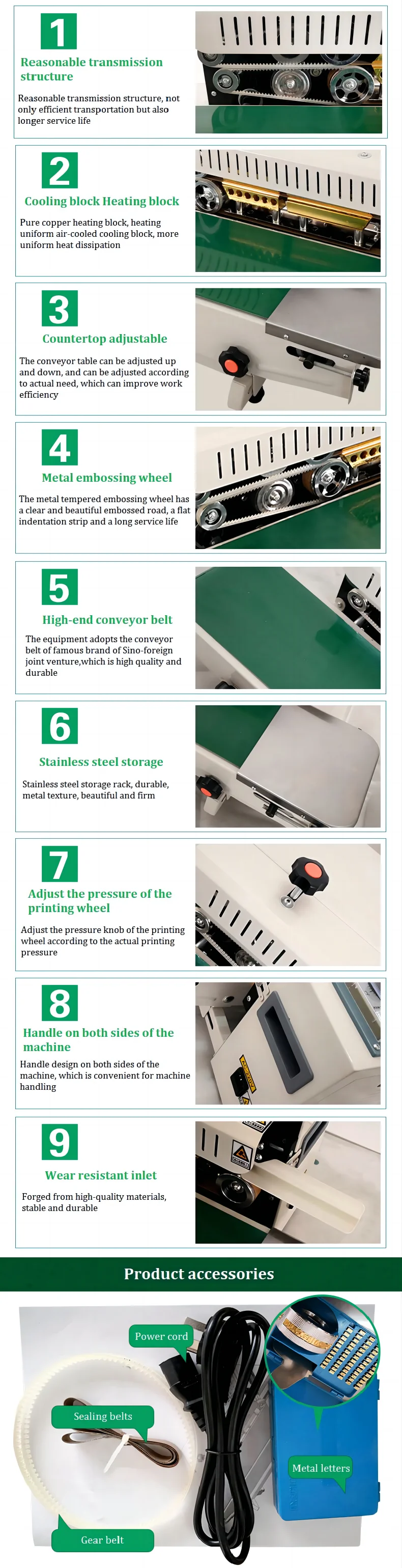 Dbf1000an Nitrogen Gas Flushing Pouch Film Sealer Band Continuous