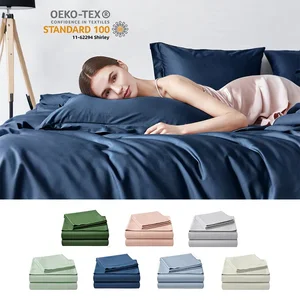 100% Eucalyptus Tencel Lyocell Comforter(Duvet) Cover  Naturally Ultra Soft and Breathable Deep Pockets Bed Sheet Set