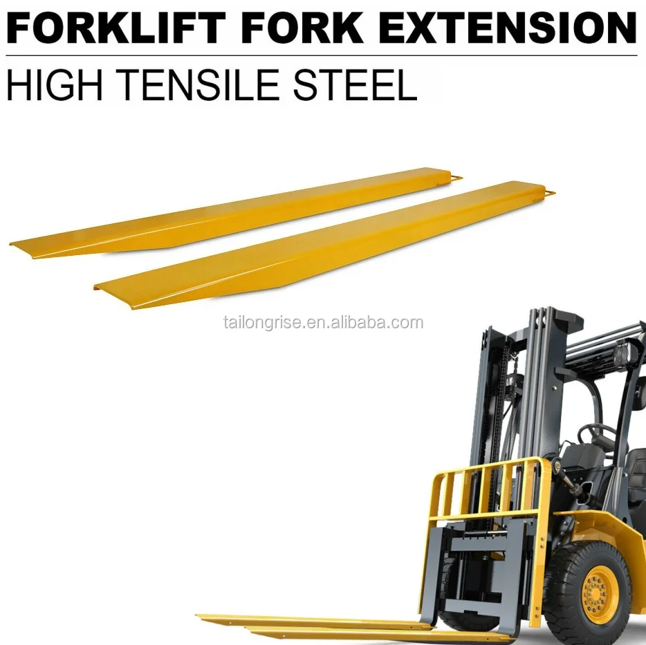 Fork Extensions Forklift Attachment Steel Slip on Extension Fork Tines Heavy Duty Forklift Slippers Fork Truck Loaders