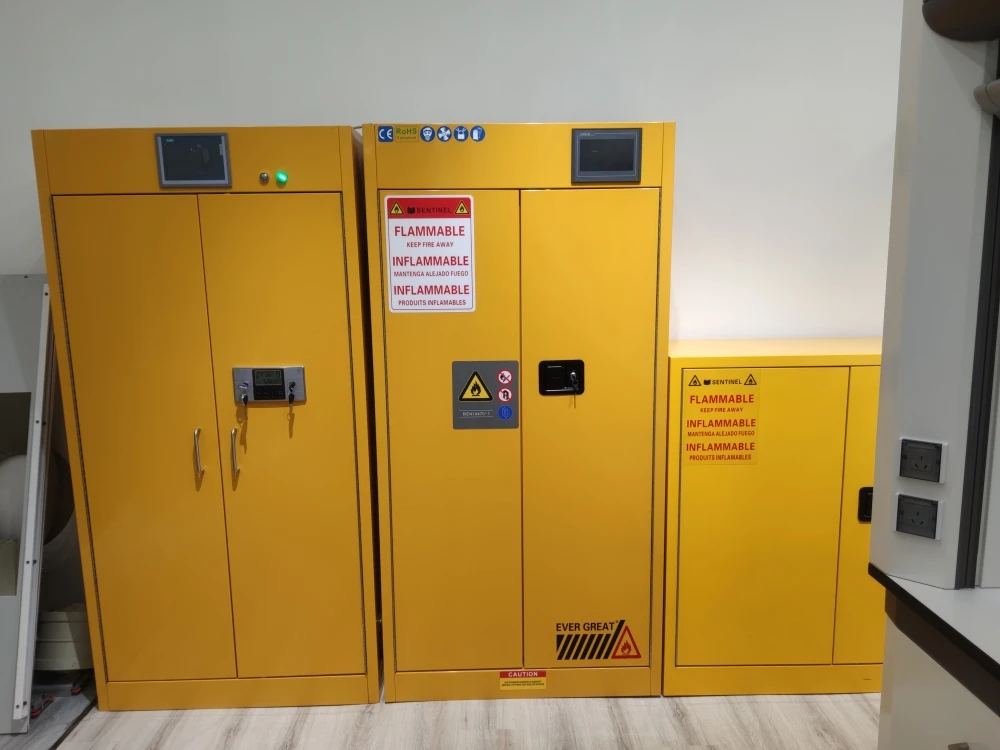 Lab furniture Industry Full steel Chemical Storage Yellow Blue CE Safety Flammable Cabinet