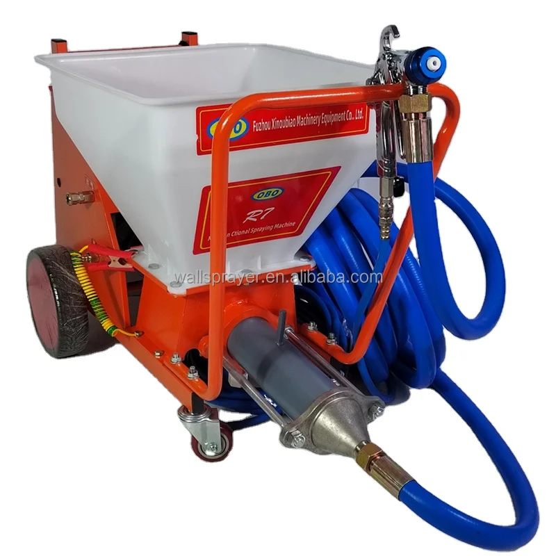Rush Plaster Machine R7 Wall Mortar Cement Spray Plastering Machine for Wall Electric Paint ...