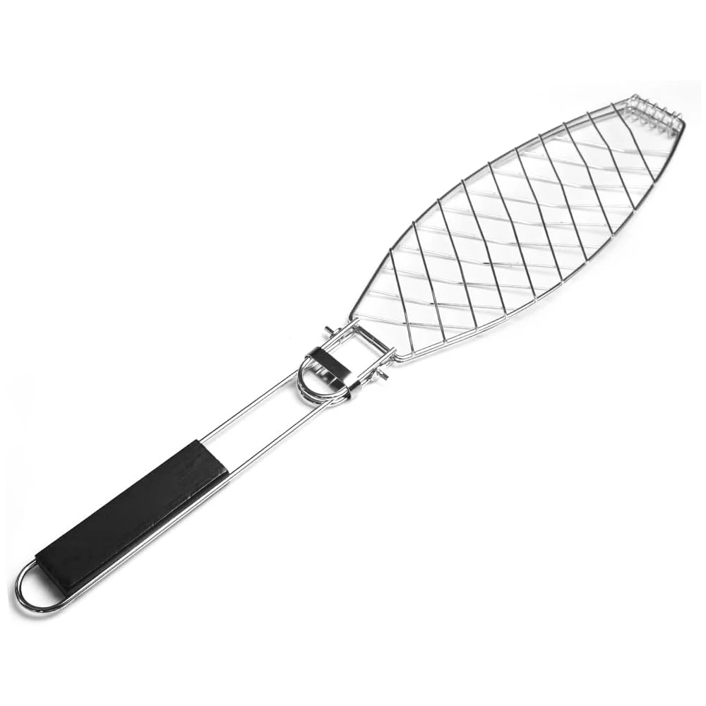 Thickened Grilled Fish Clip Removable BBQ Grill Net Household Multifunctional Grilled Fish Clip Anti-Scald Barbecue Clip Tool