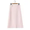 pink midi skirt