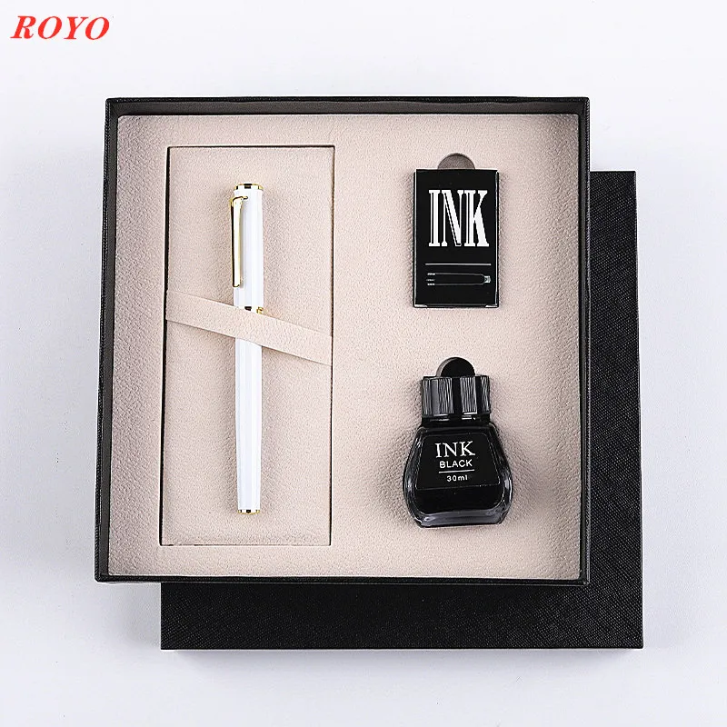 2022 NEW Fountain Pen with Ink Set Luxury Executive Metal Pen with Gift Box and Tote Best Small Gift for Business Wedding