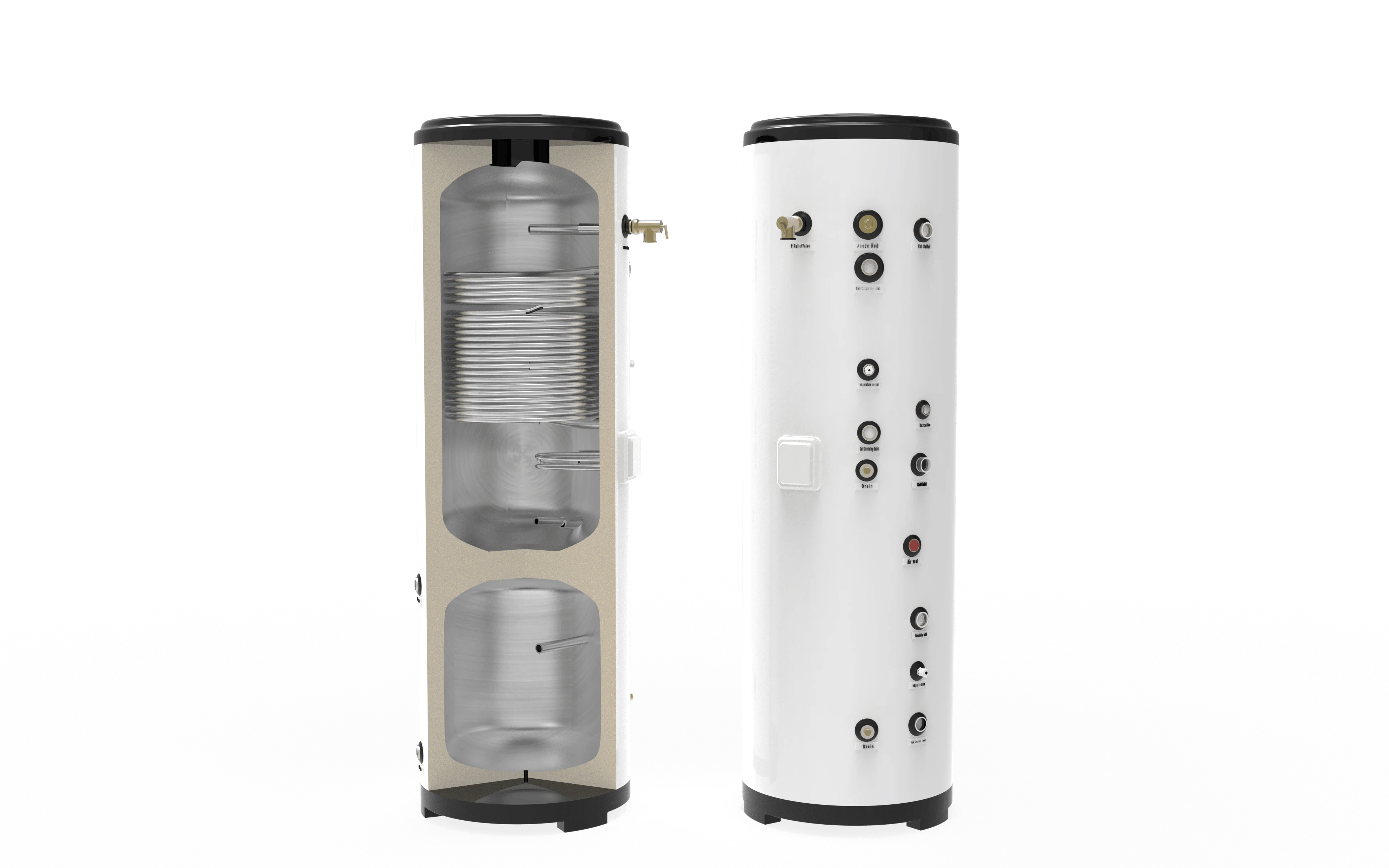 Air Source Heat Pump, 450L, Solar, Stainless, Steel - detail 4