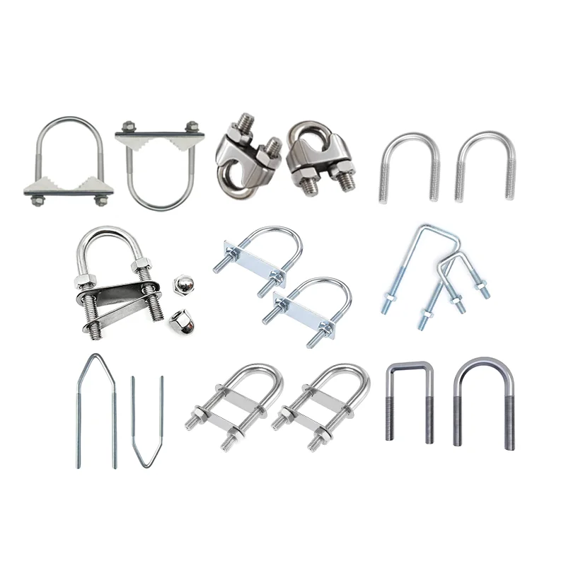 Factory Price Fasteners M6*48mm,  M6*51mm M6*57mm Stainless Steel Carbon Steel Iron U Type Bolt Truck U Bolts/