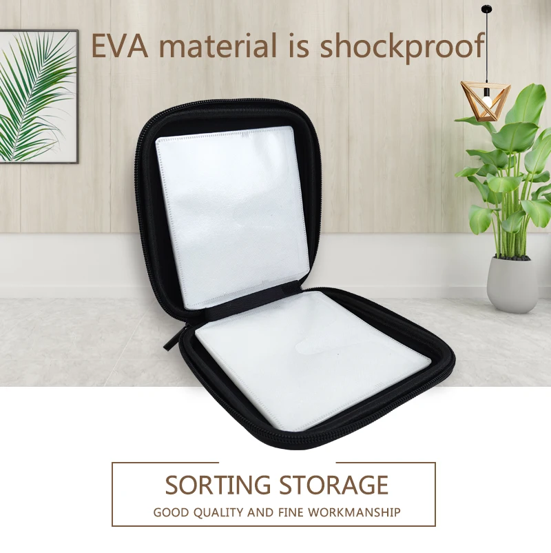 Wholesale Custom Logo Portable EVA DVD Case Travel Oxford Durable CD DVD Player Bags Cases EVA Case factory