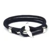 A navy blue rope with a silver fish tail5