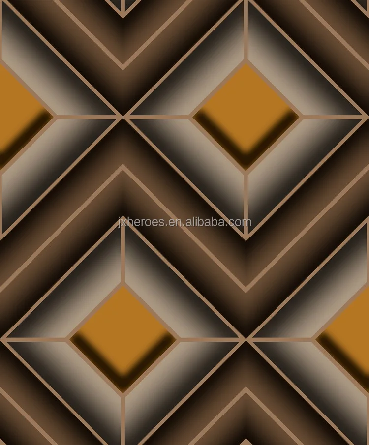 Three Dimensional Quadrilateral Pattern Modern 3D Wall Paper Wallpaper