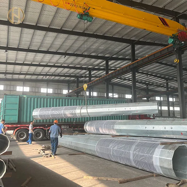 Futao High Quality Galvanized Slip Joint Monopole Electric Pole With