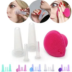 Best Chinese Cup Set for Anti Cellulite silicone facial cupping for face