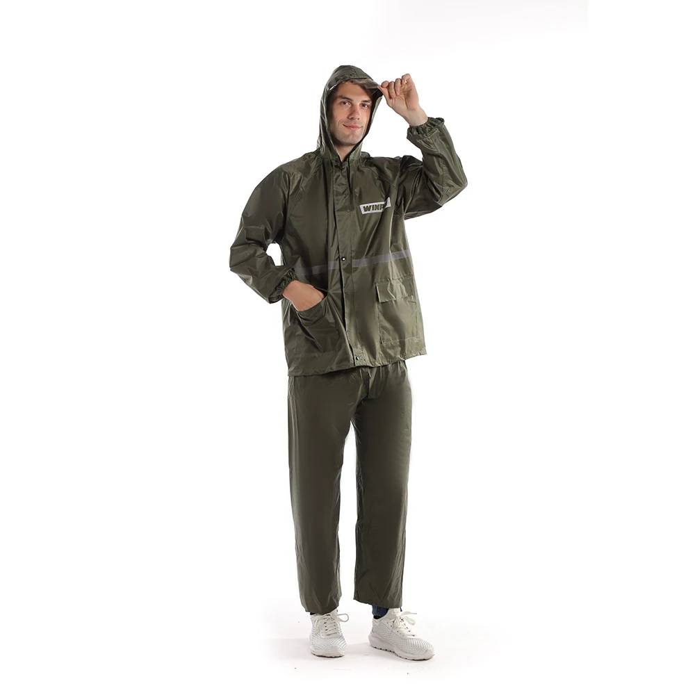 Высококачественный плащ для взрослых, рабочая одежда, дождевик, дождевик, пальто с брюками, водонепроницаемый дождевик