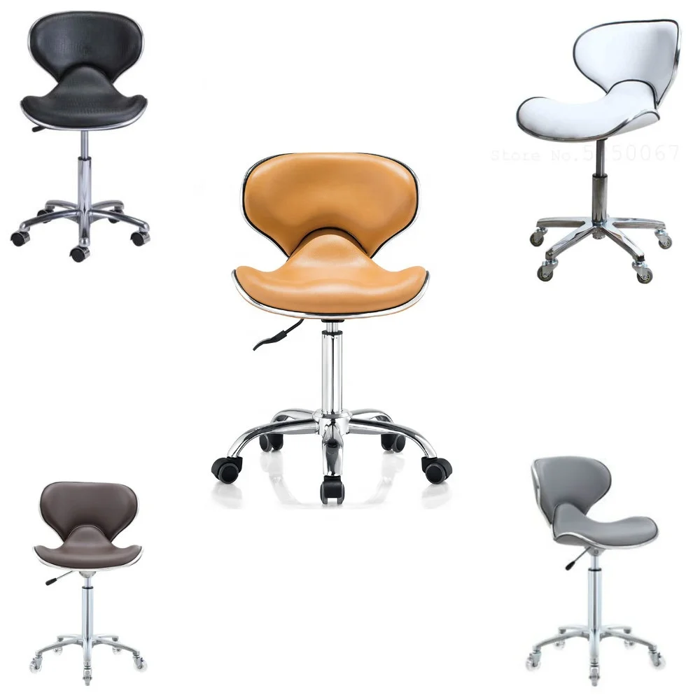 Height Adjustable Chair Salon Rolling Swivel Stool Tattoo Facial Spa Swivel Salon Stool