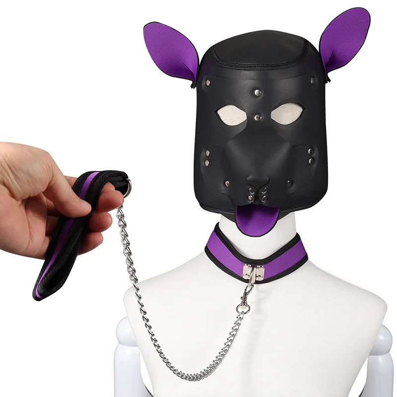 Fun Sex Games Toy Sex Bondage Big Dog Head Hood For Men And Women Sex Club  Party Dogmask Hood With Neck Collar Leash - Buy Leather Hood Sexmask,Sexy  Cosplay Role Puppy Play