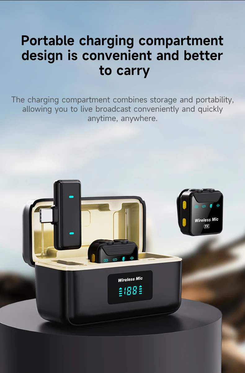 Original SX23 Lavalier Wireless Microphone Interview Collar Clip Dual Lapel Microphone Video Camera Live Streaming Microphone