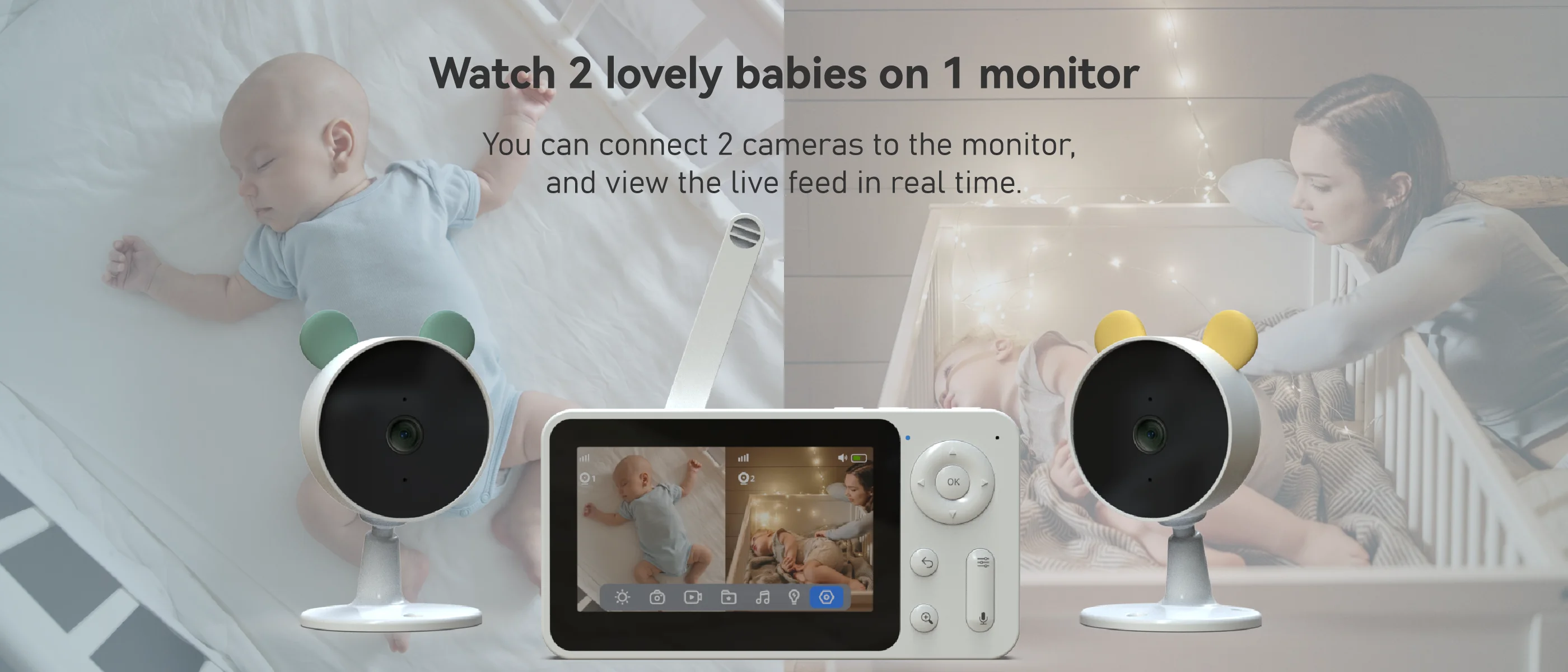 Digital Video Baby Monitor With Camera APP 5inch WIFI Baby Monitor Temperature Detection New Babyphone Camera Smart Baby Monitor