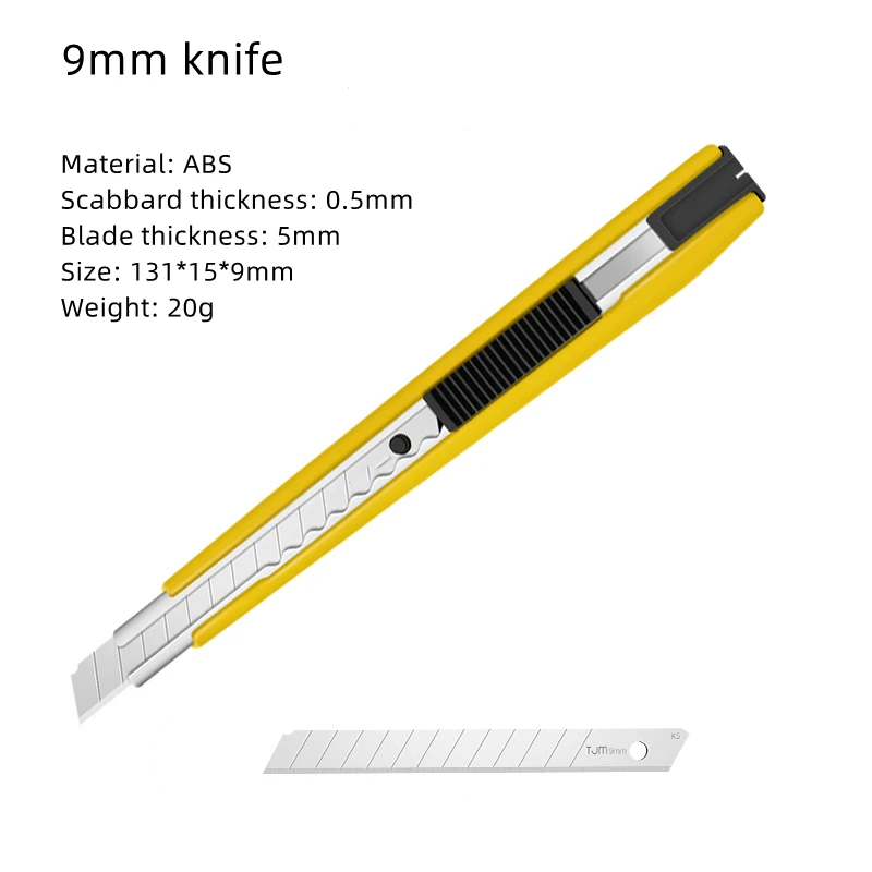 9mm Factory hot sale mini work box cutter fishing utility roofer knives