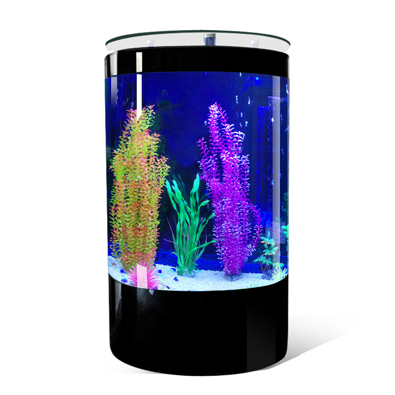 Customizable Half Round Glass Aquarium Fish Tank with LED