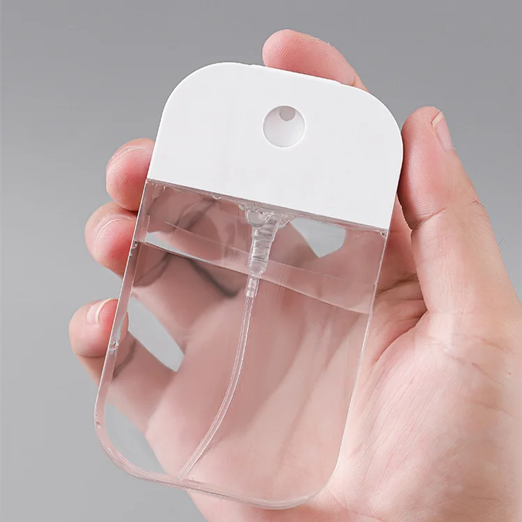 Custom Logo Empty Hand Sanitizer Bottles 38ml 45ml 50ml Perfume Mist Spray Bottle Pocket Sized Plastic Card Spray Bottle