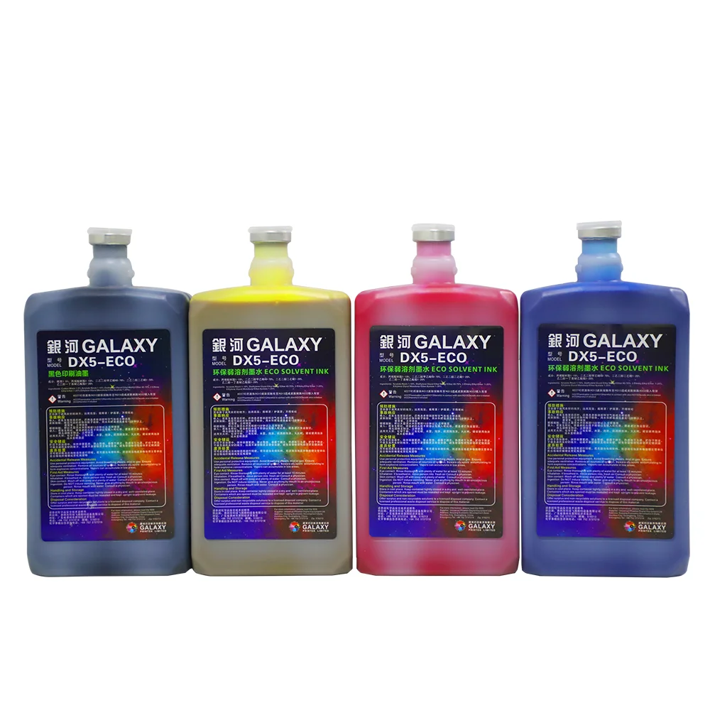 Tinta Solvente Para Impresora Galaxy Dx5 Universal Eco Para Flex Printing Muoth Vj1324 6082