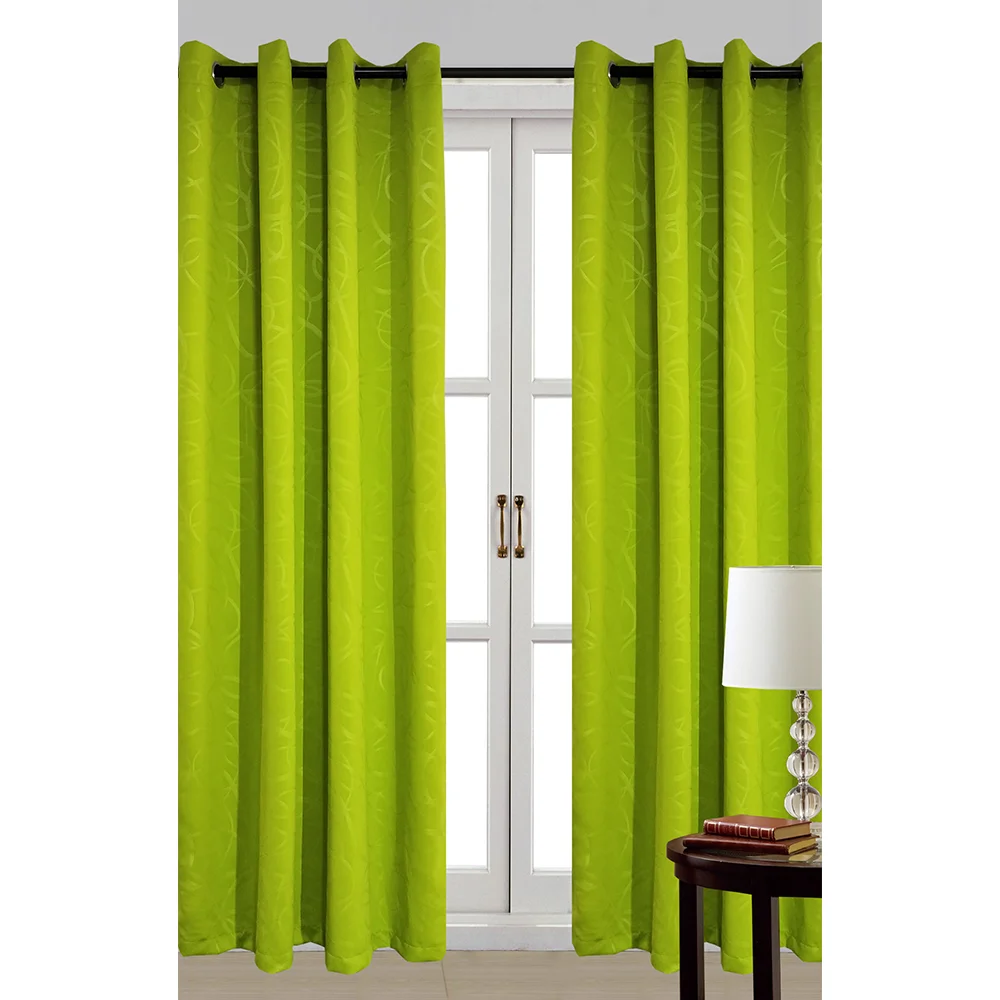 Hot Selling 100 Polyester Fabric Embossed Blackout Curtains Blackout