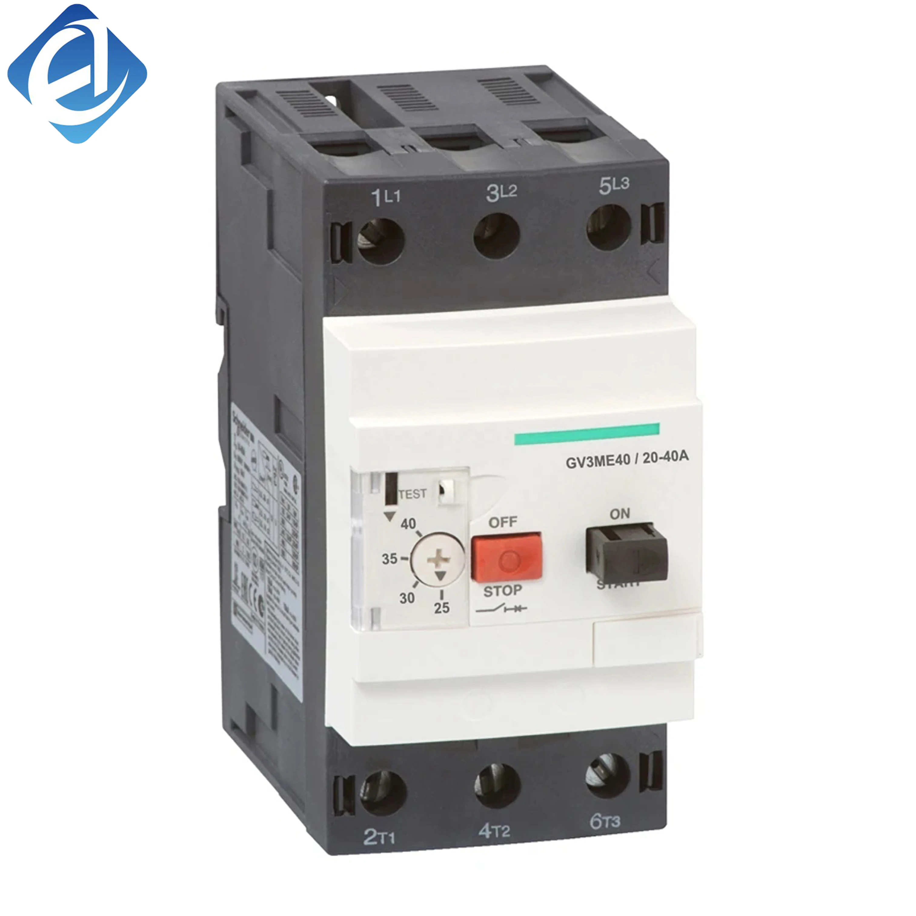 New Original GV3ME40 belongs to TeSys GV3 series motor circuit breaker. It provides overload, short-circuit and isolation protection for three-phase motors with stable breaking performance