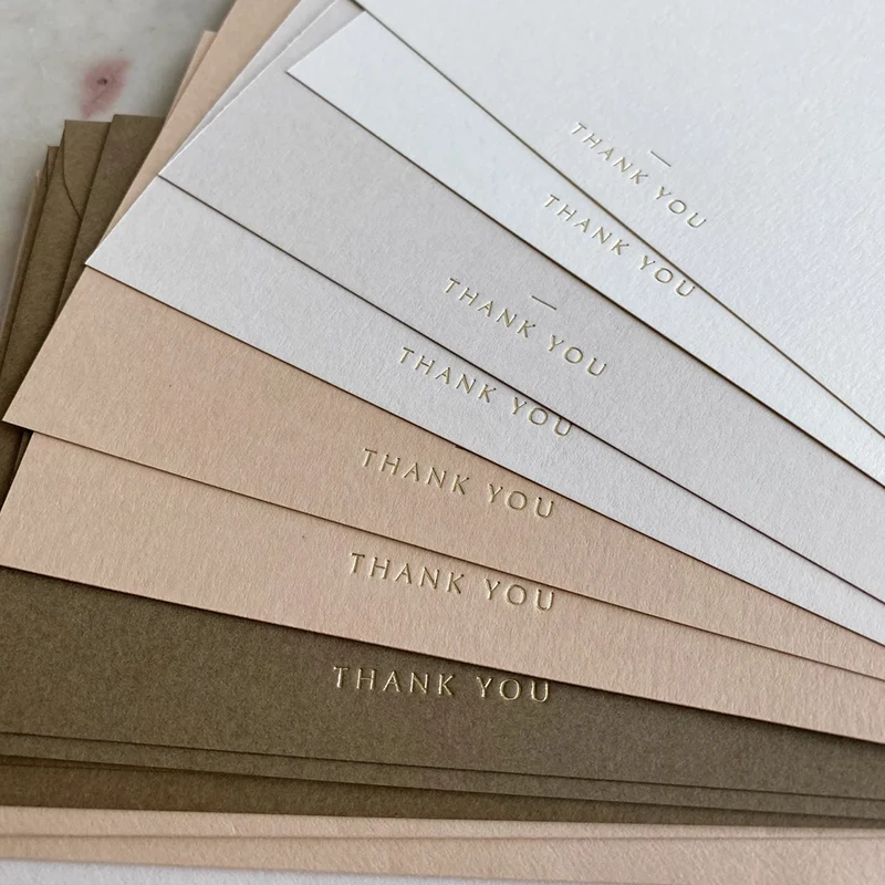 Recycled Custom Business Card Rose Pink Embossed Printed Paper Thank