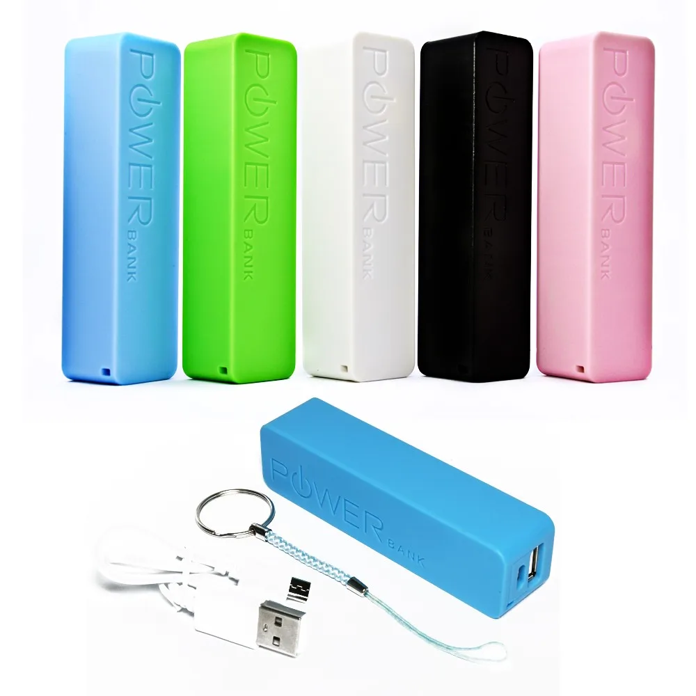 Shenzhen factory 2600 mAh Small Size Emergency Diy Finger key Chain Case Kit Power Bank