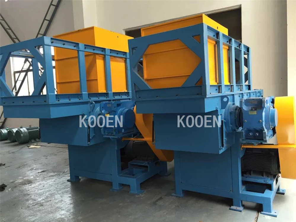 Shredder Machine Hdpe Pipe Lumps Block Rubber Tire Double Single Shaft